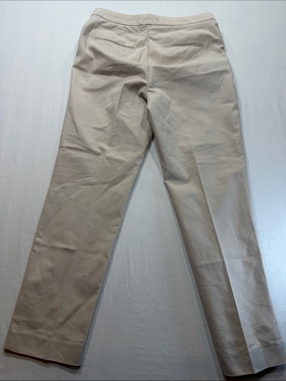 Ann Taylor Cream Cropped Straight-Leg Pants - Picture 3 of 5